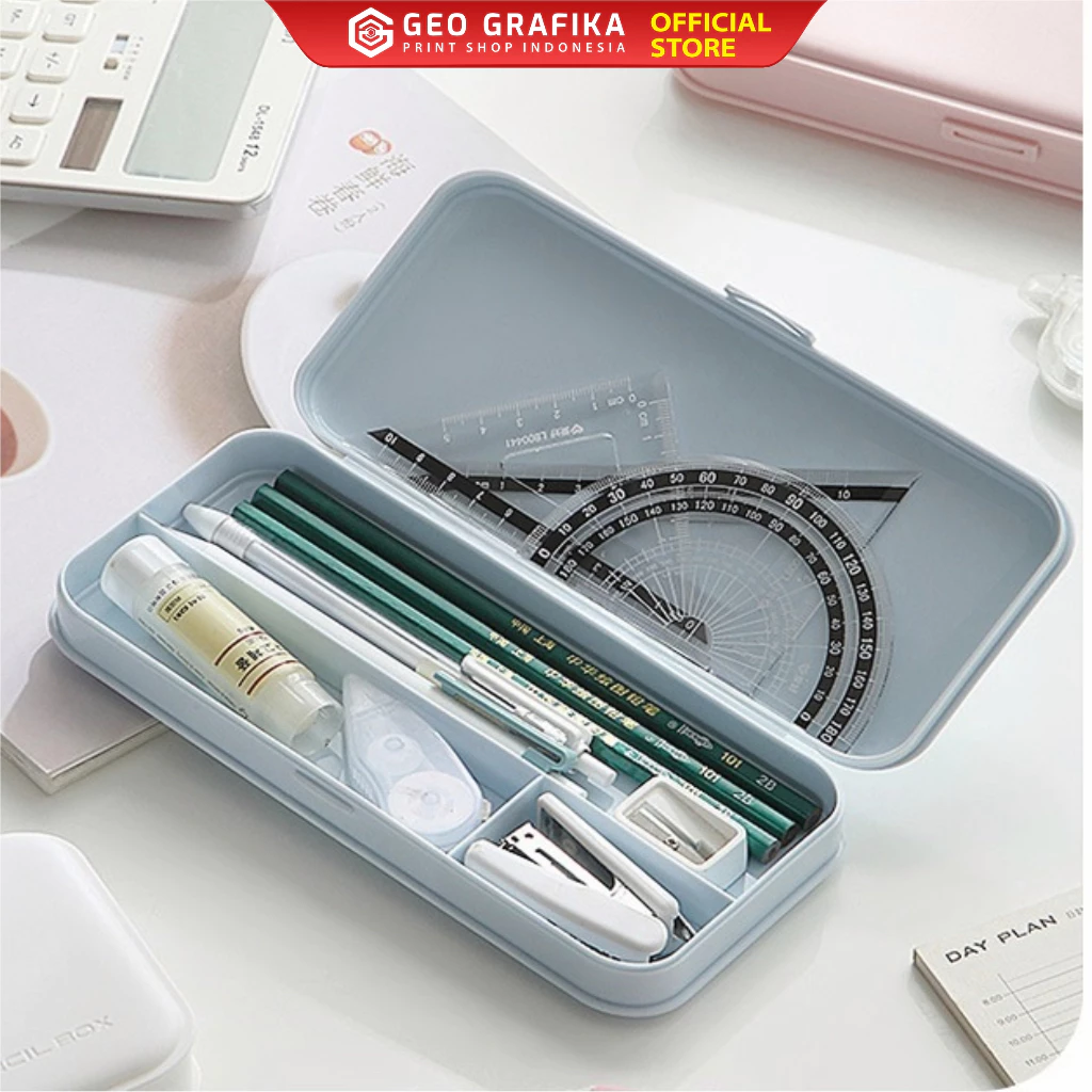 Box Pensil Kotak Pensil Custom Nama - Geo Grafika
