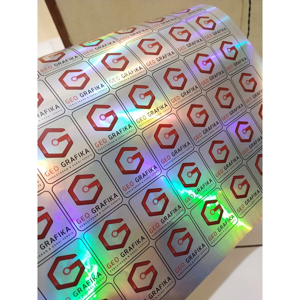 Cetak Sticker Hologram Rainbow A3+ 32X48 Cm - Geo Grafika