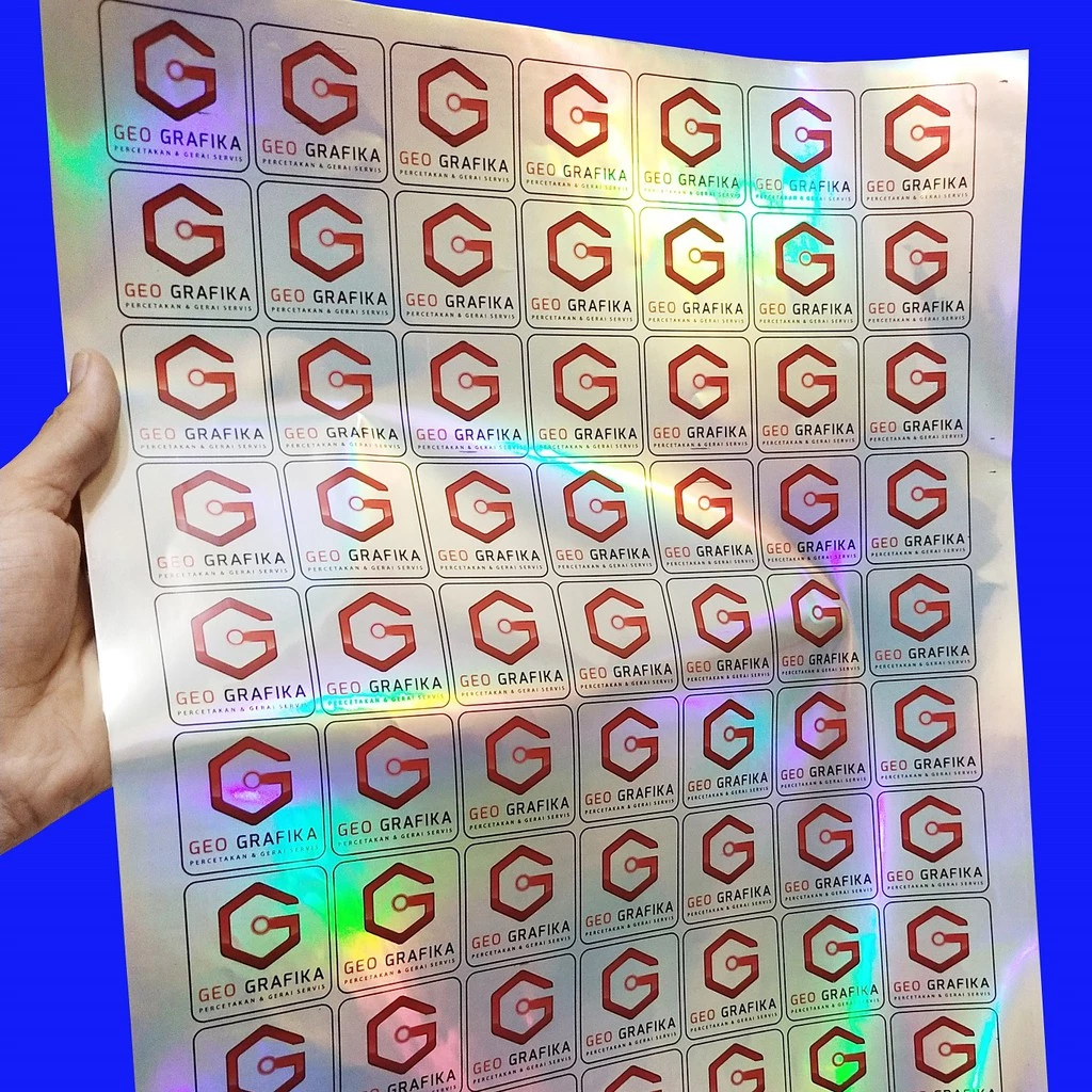 Cetak Sticker Hologram Rainbow A3+ 32X48 Cm - Geo Grafika
