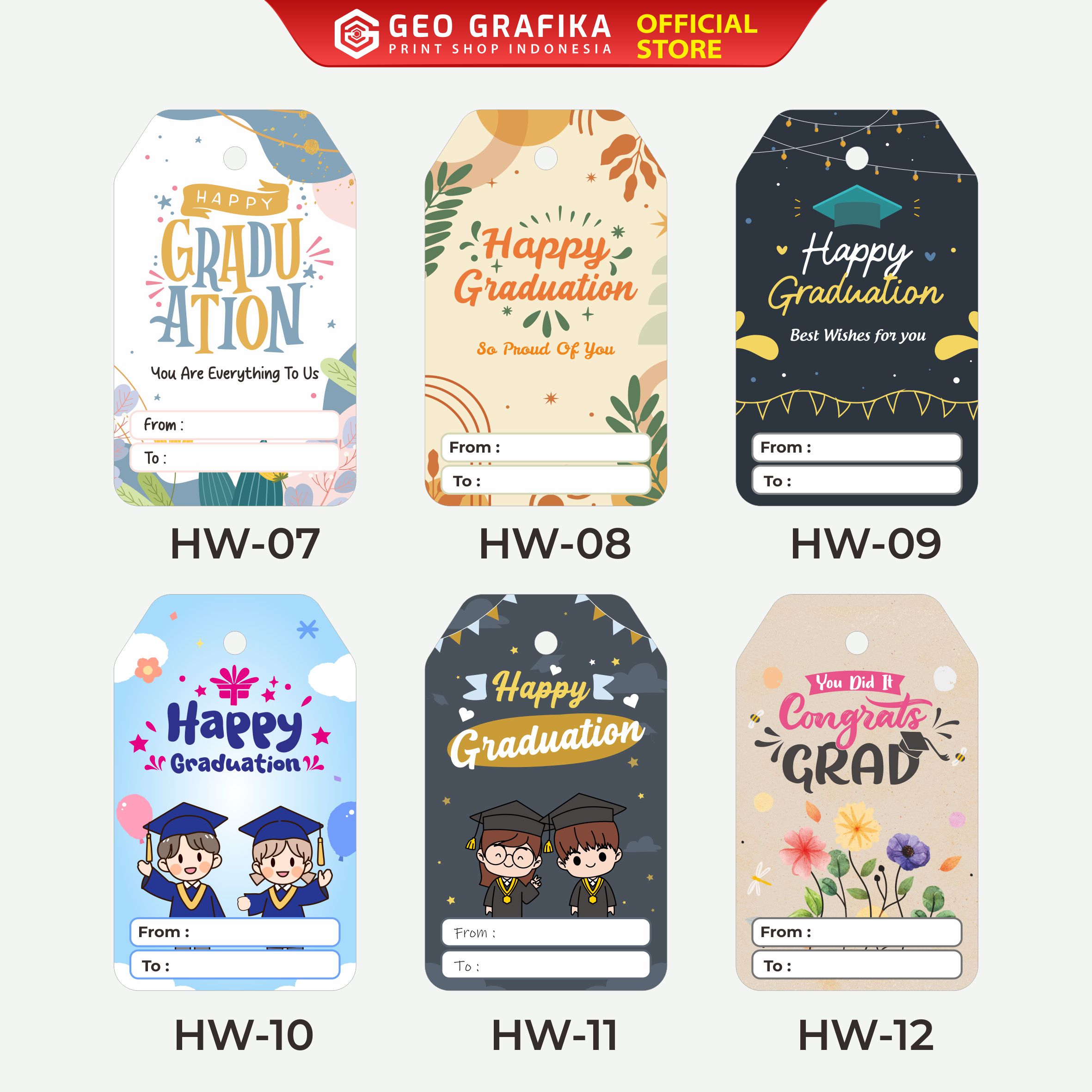 Hangtag Ucapan Hampers Wisuda - Geo Grafika