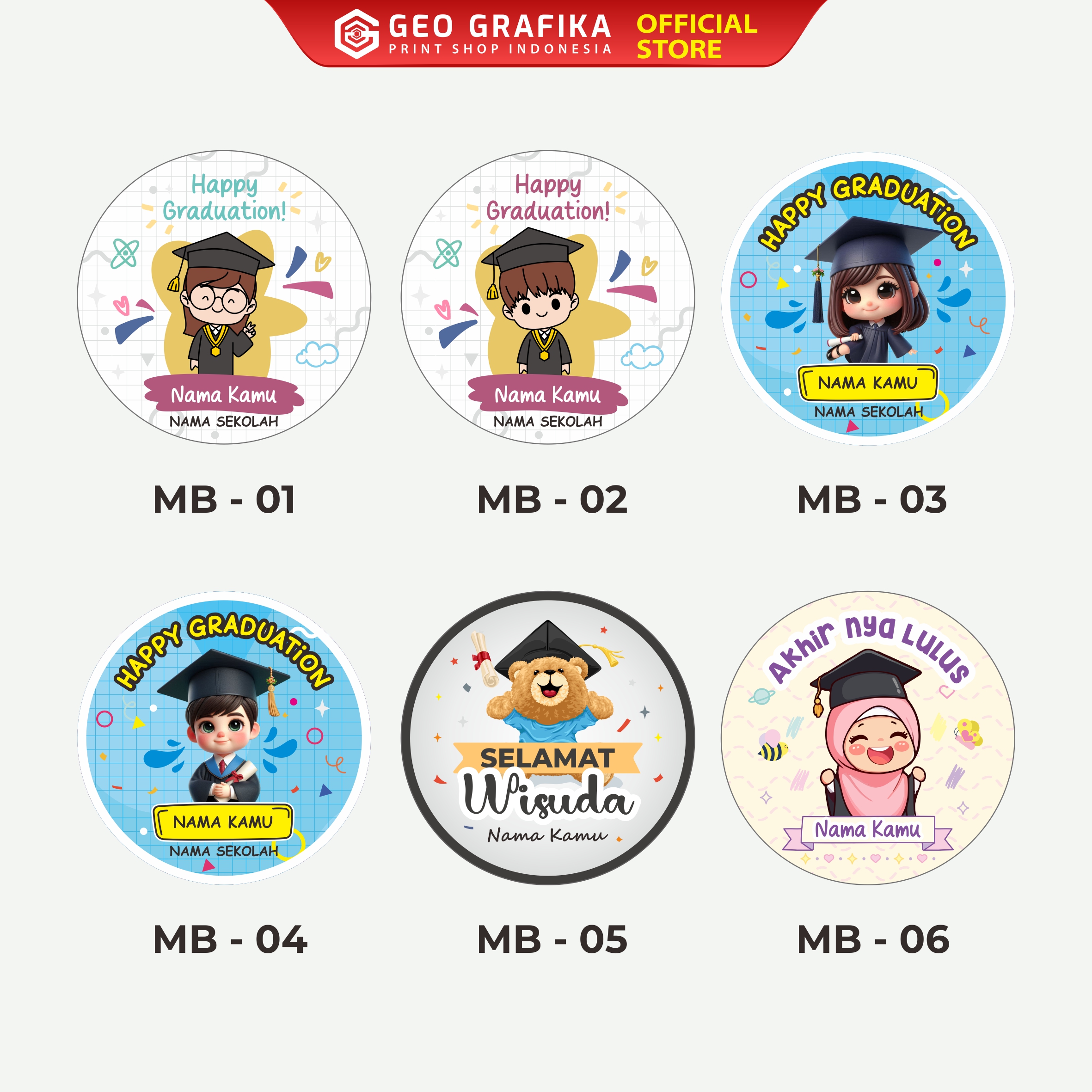 Medali Akrilik Custom Nama / Ucapan - Geo Grafika