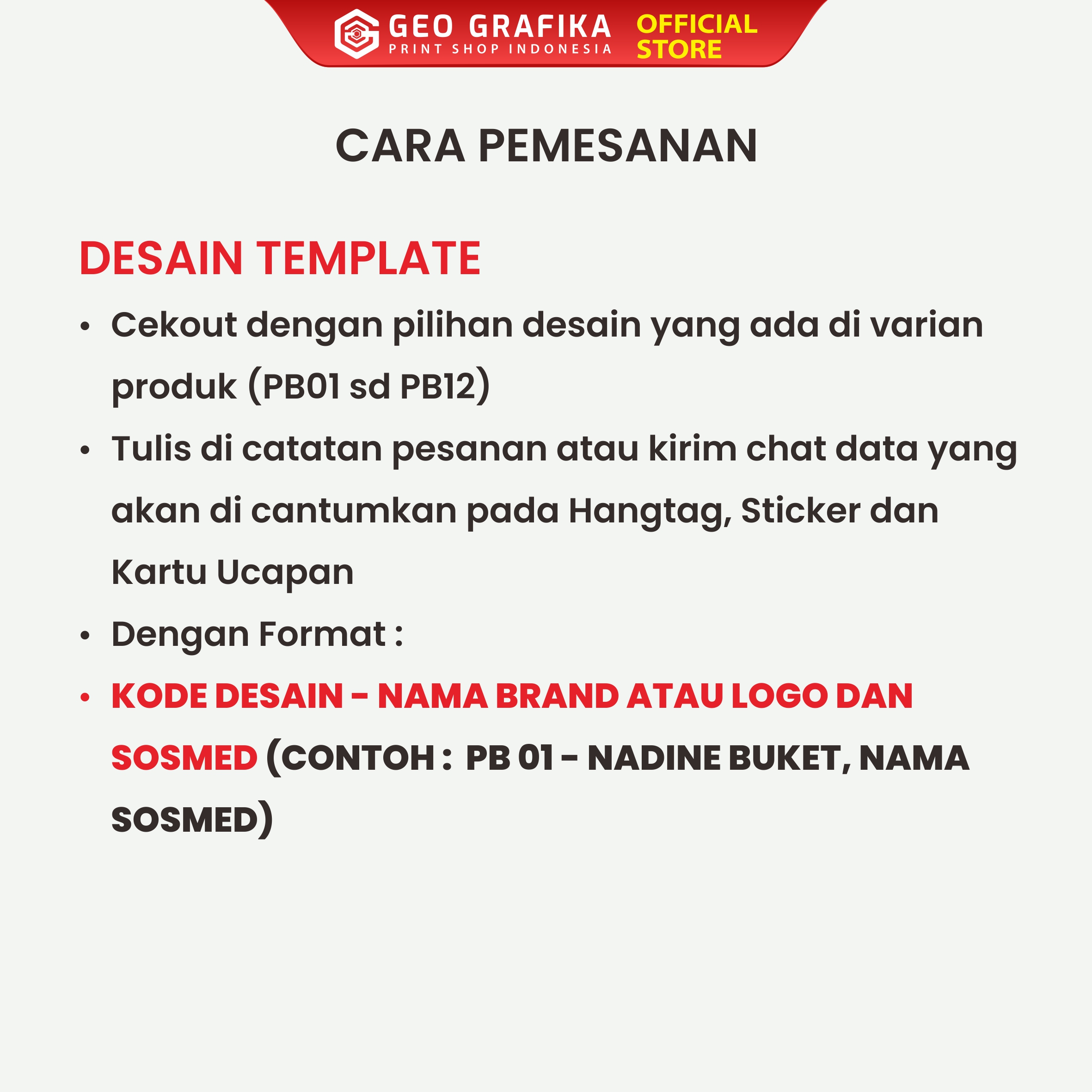Paket 50 PCS Stiker - Hangtag - Kartu Ucapan Bouquet - Geo Grafika