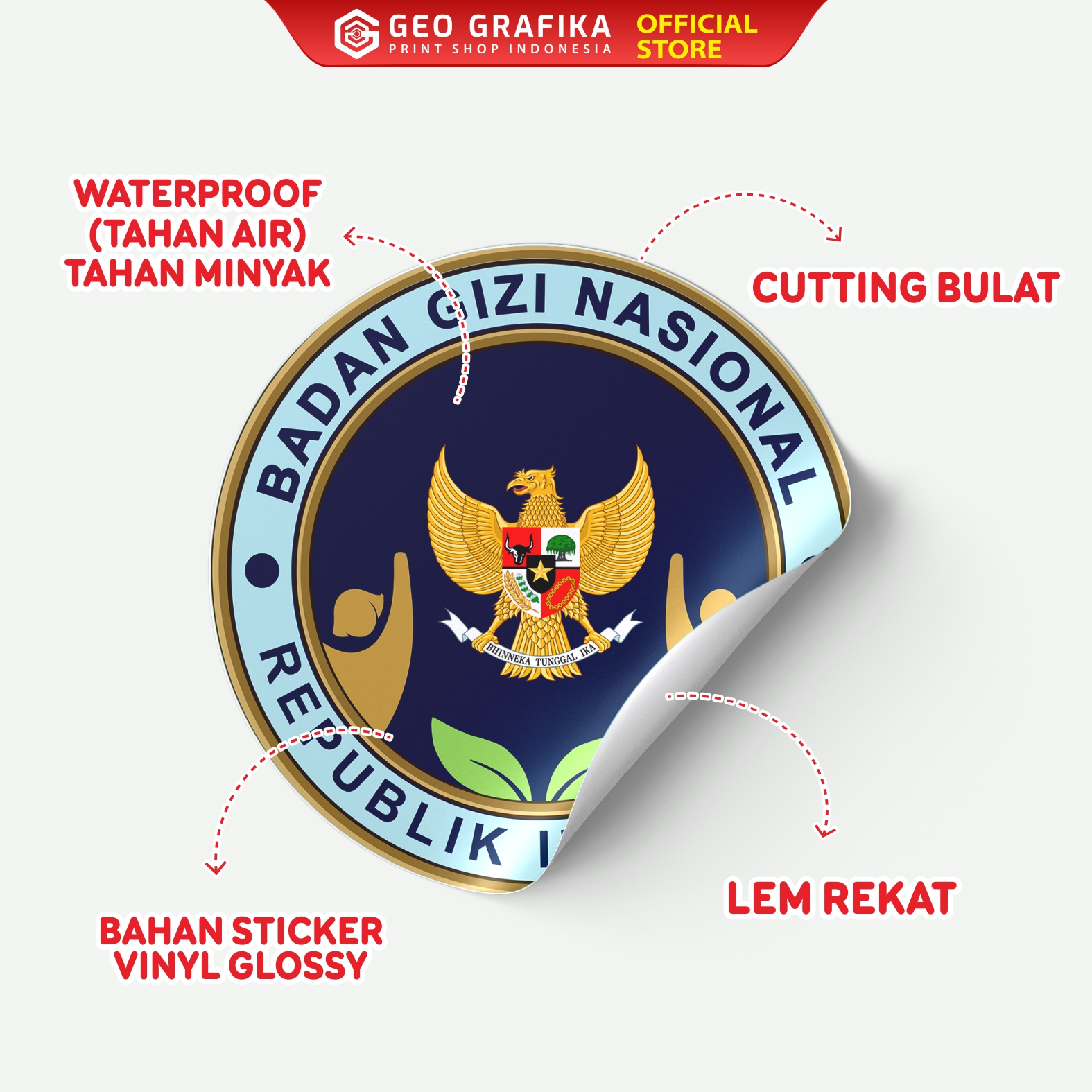 STICKER BULAT LOGO BGN SPPG - GEO GRAFIKA