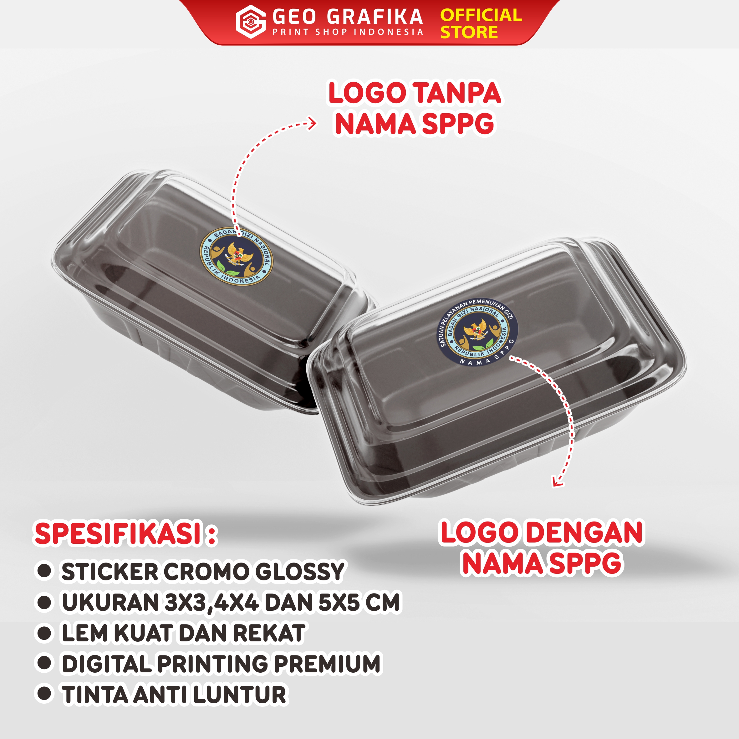 CETAK STICKER LABEL LOGO SPPG PAKET 1000 PCS | CUSTOM NAMA SPPG - GEO GRAFIKA
