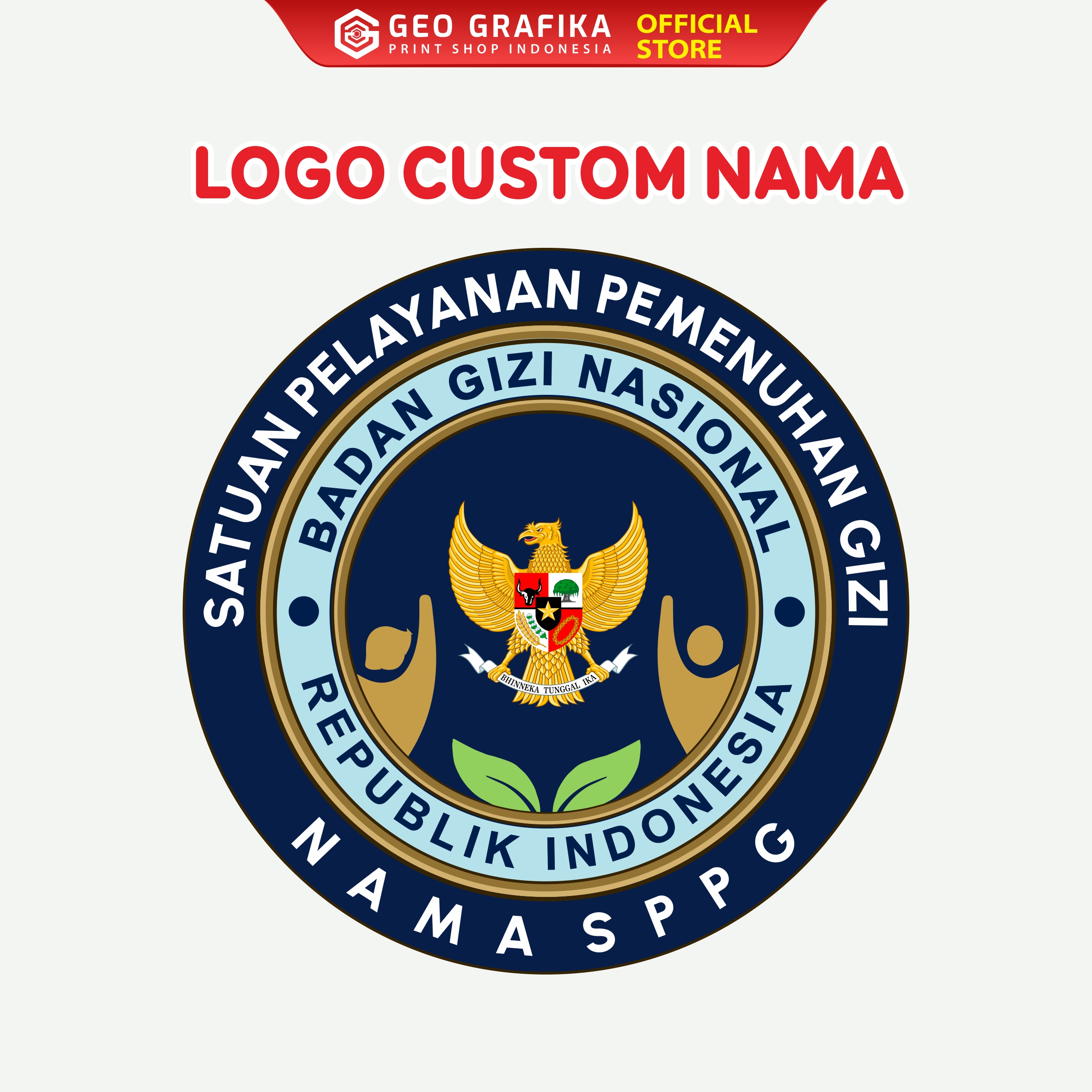 CETAK STICKER LABEL LOGO SPPG PAKET 1000 PCS | CUSTOM NAMA SPPG - GEO GRAFIKA