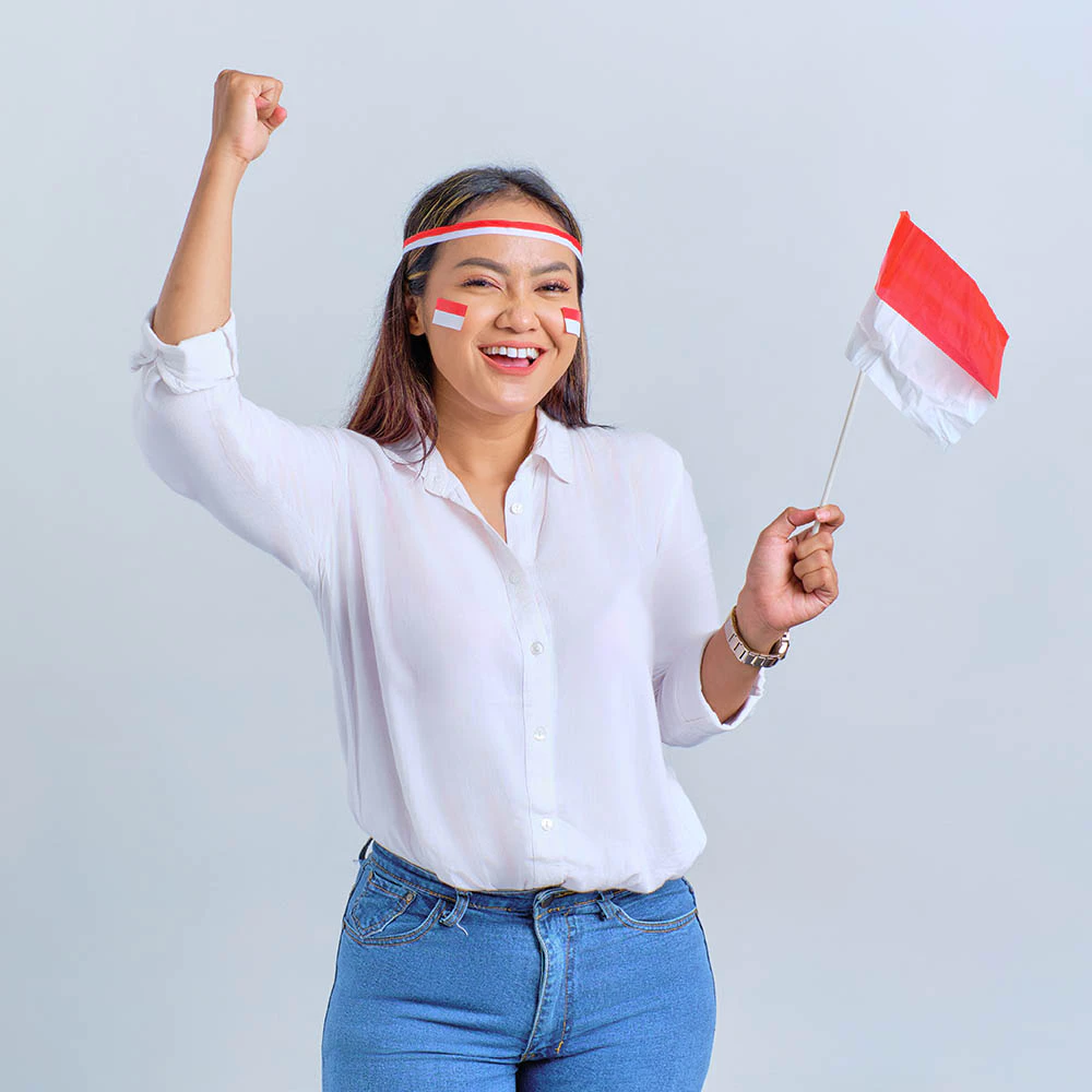Stiker Pipi HUT RI Bendera Merah Putih / Stiker Kemerdekaan Indonesia / Pancasila / I Love Indonesia