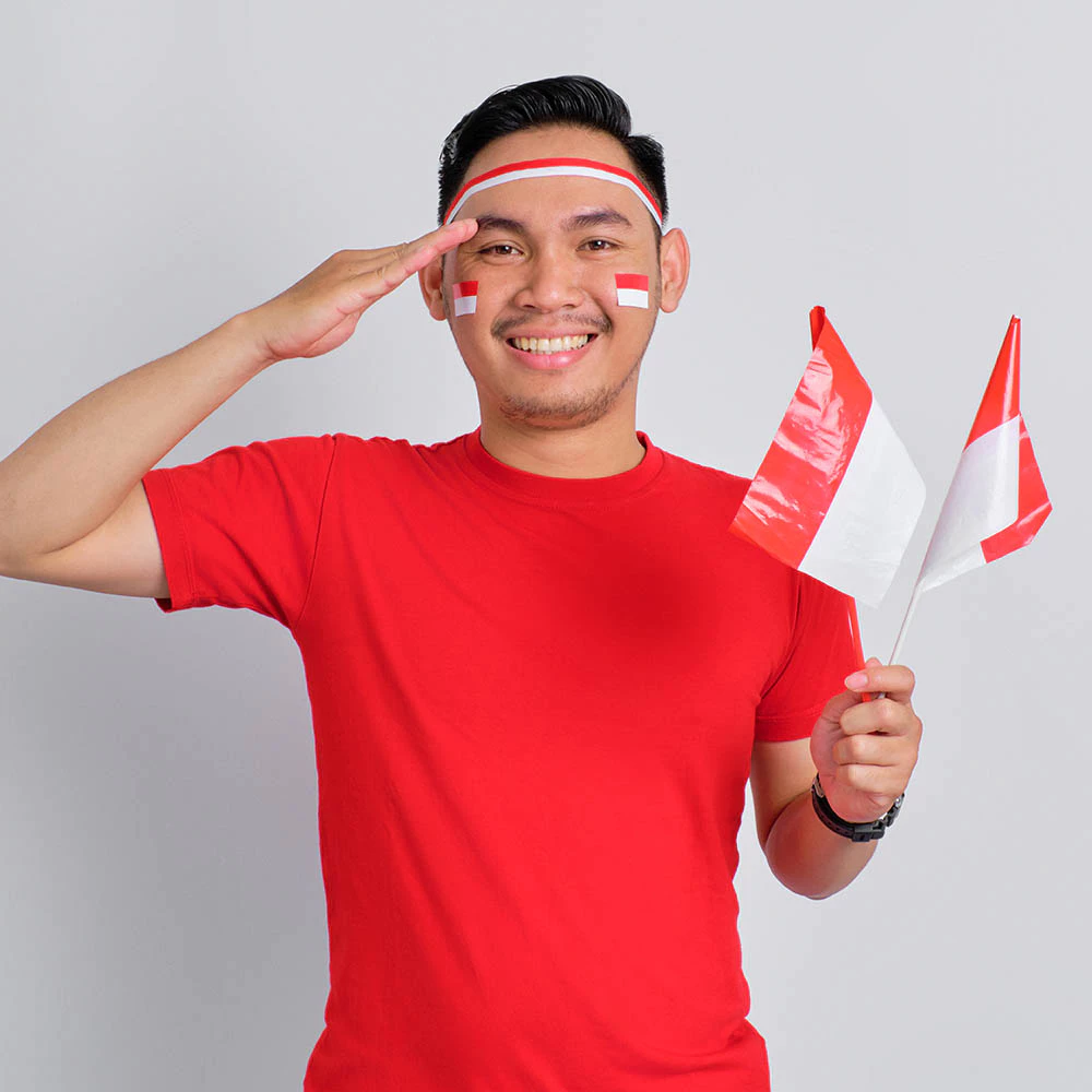 Stiker Pipi HUT RI Bendera Merah Putih / Stiker Kemerdekaan Indonesia / Pancasila / I Love Indonesia