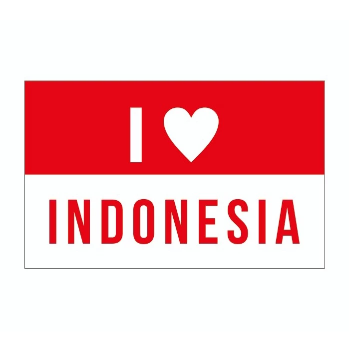 Stiker Pipi HUT RI Bendera Merah Putih / Stiker Kemerdekaan Indonesia / Pancasila / I Love Indonesia