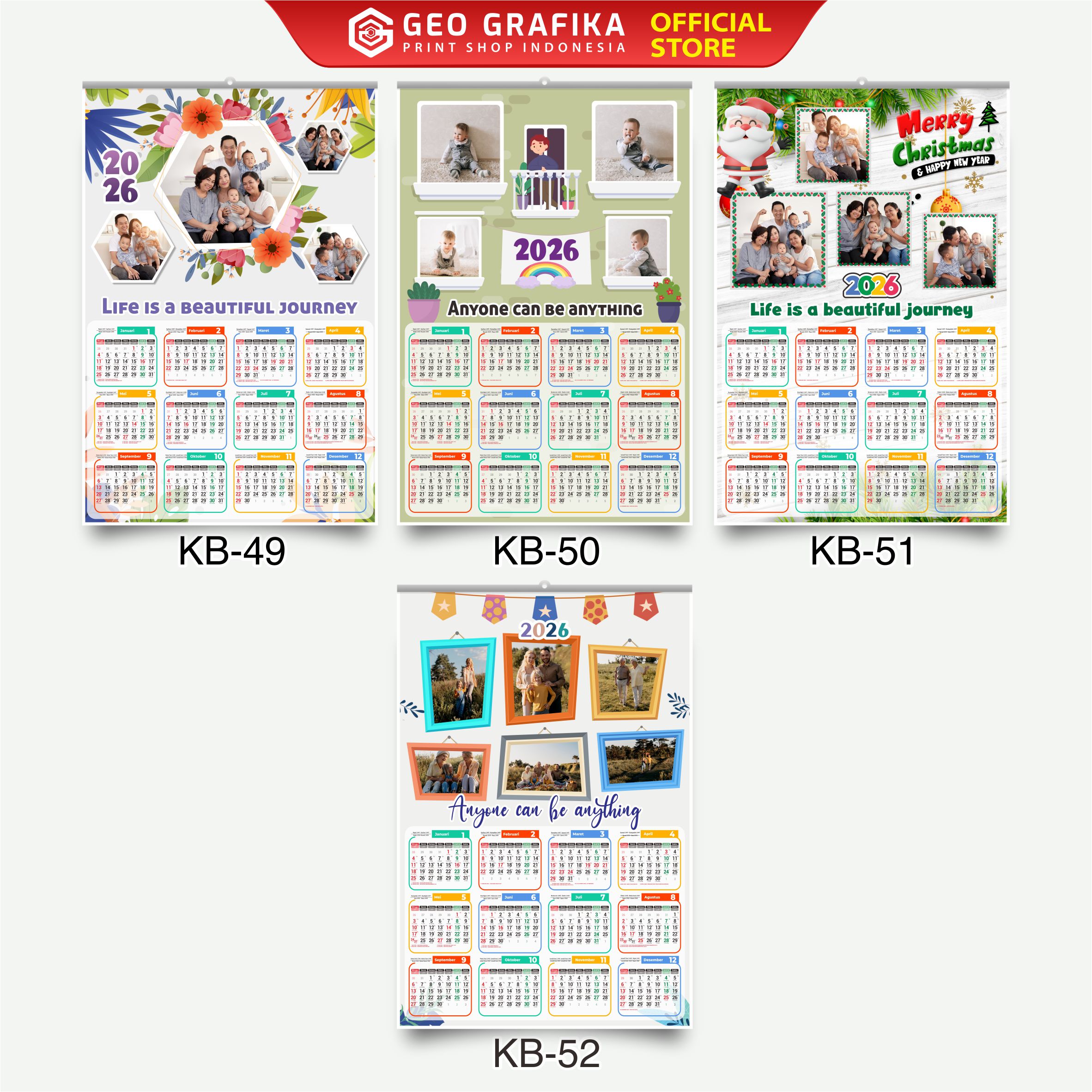 KALENDER DINDING CUSTOM FOTO 2026 DESAIN TERBARU