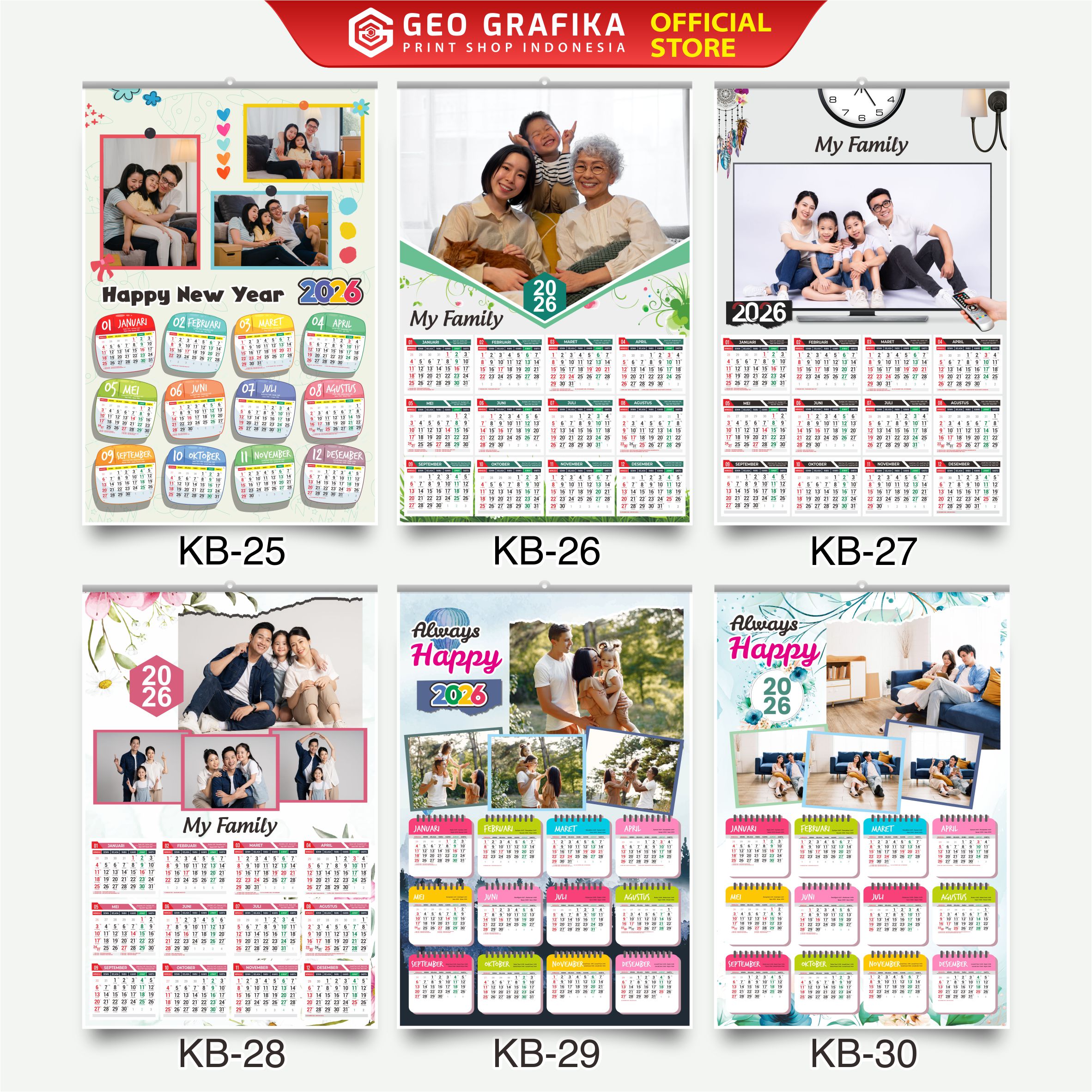 KALENDER DINDING CUSTOM FOTO 2026 DESAIN TERBARU