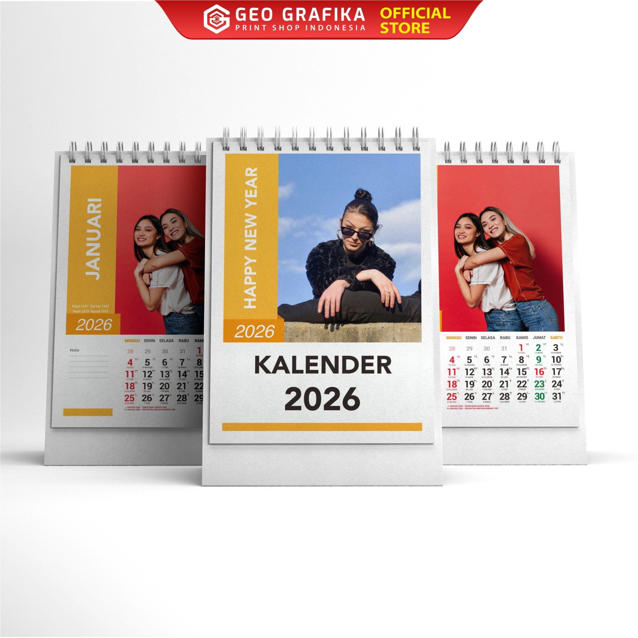 Kalender Meja Kalender Duduk Uk. A6 Custom Foto - Geo Grafika kalender 2026