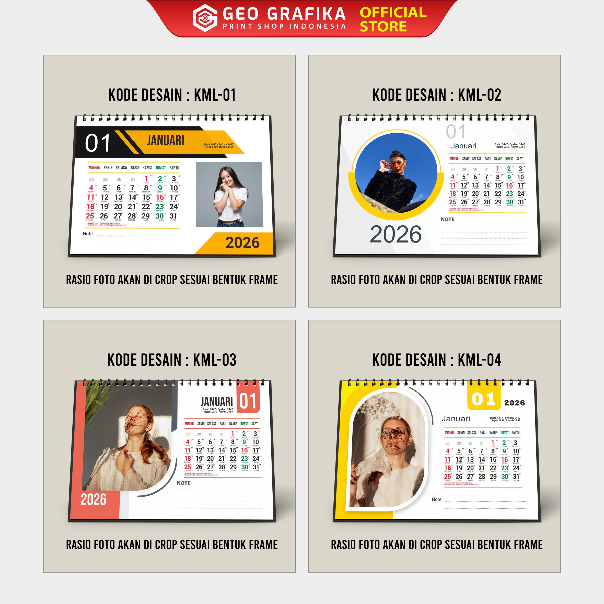 Kalender Duduk 2026 Kalender Meja Custom Foto Sendiri Hardcover Jilid Spiral