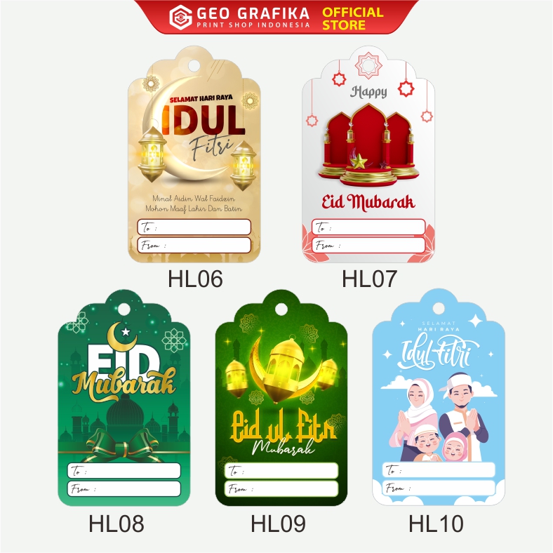 Hangtag Lebaran Idul fitri isi 25 Pcs - Geo Grafika