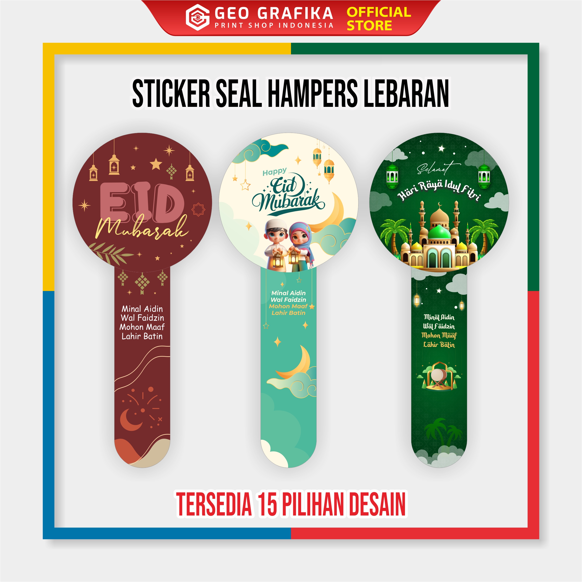 Stiker Seal Hamper Toples Lebaran Idul fitri - Geo Grafika