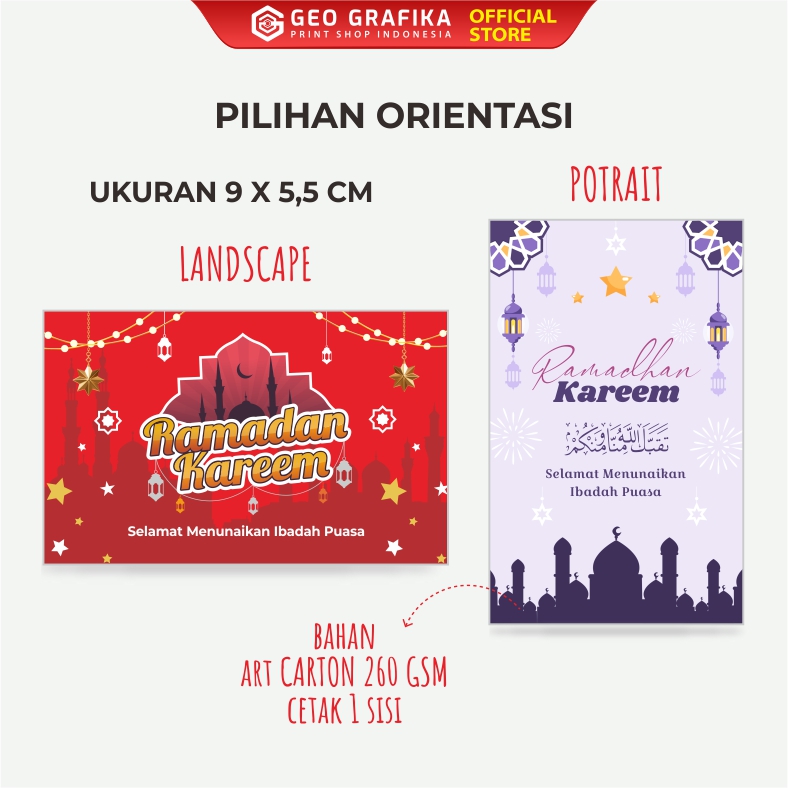 Kartu Ucapan Ramadhan (isi 25 pcs)