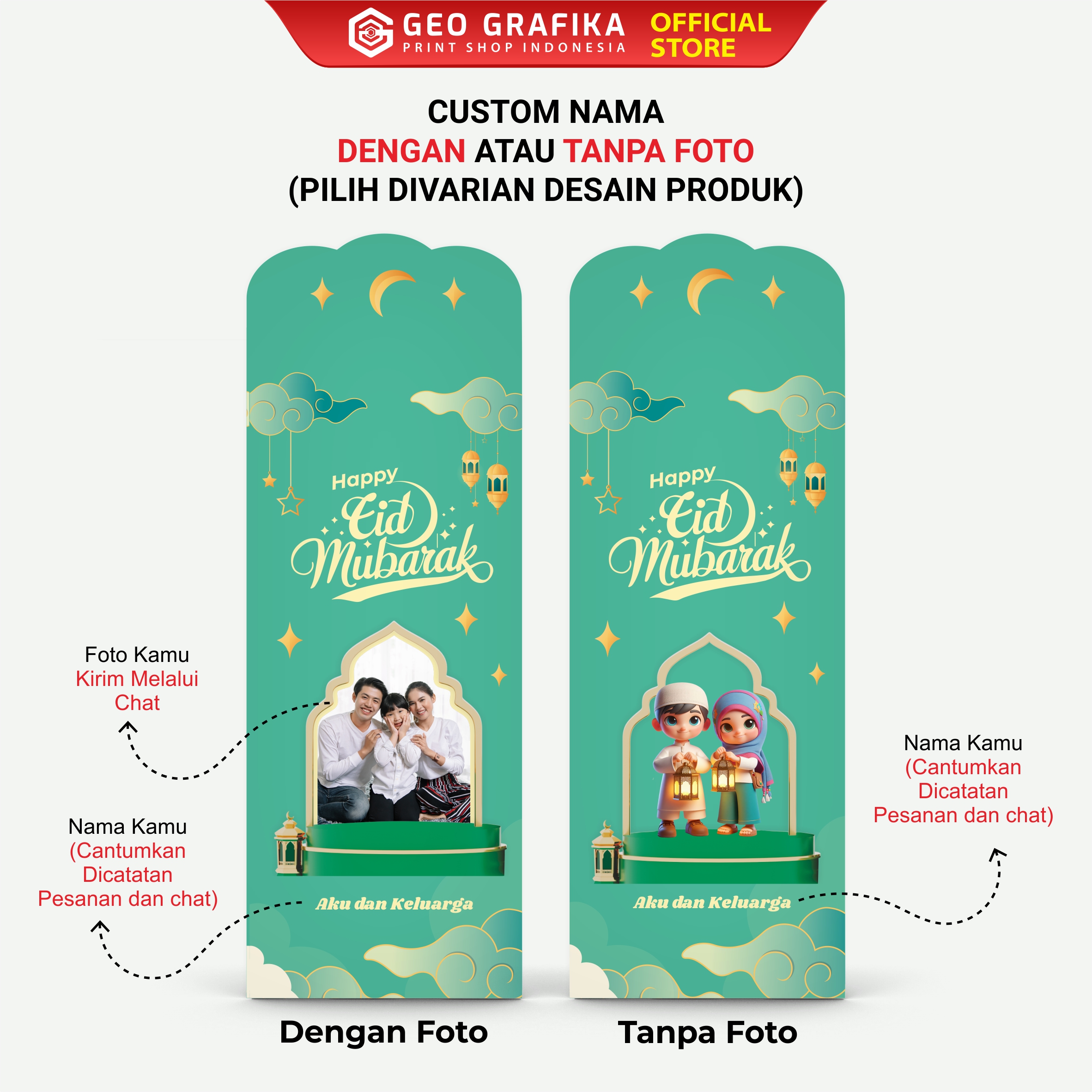 AMPLOP ANGPAU LEBARAN CUSTOM NAMA & FOTO UKURAN JUMBO (isi 12 pcs)