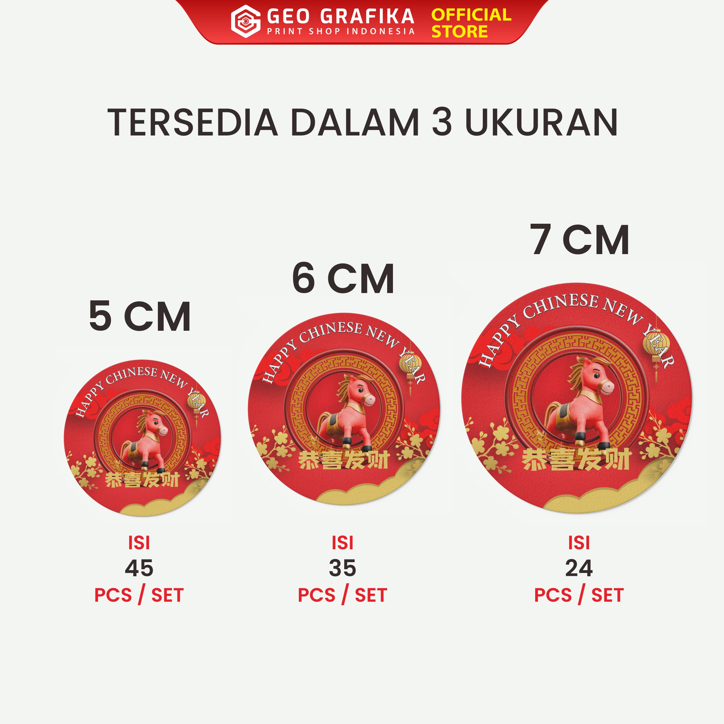 Stiker Hampers Imlek Chinese New Year - Geo Grafika