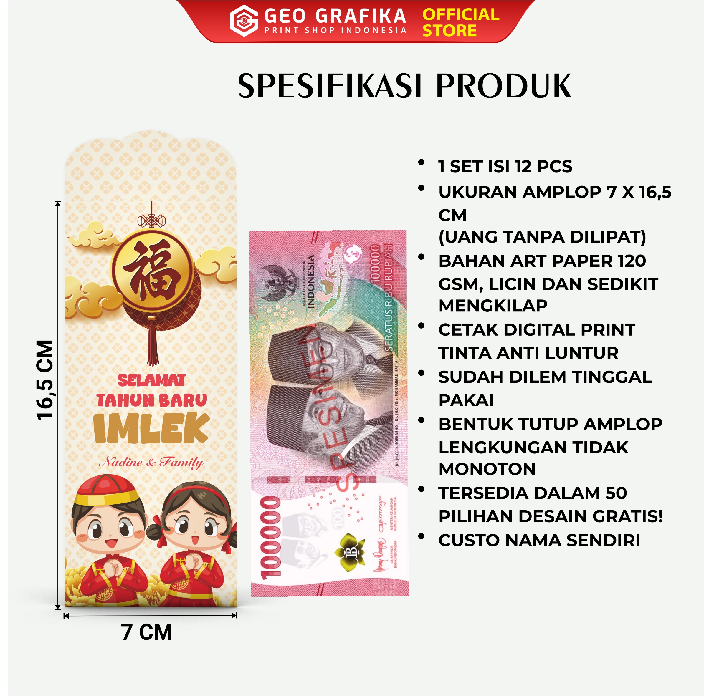 Angpau Imlek Chinese New Year - Geo Grafika