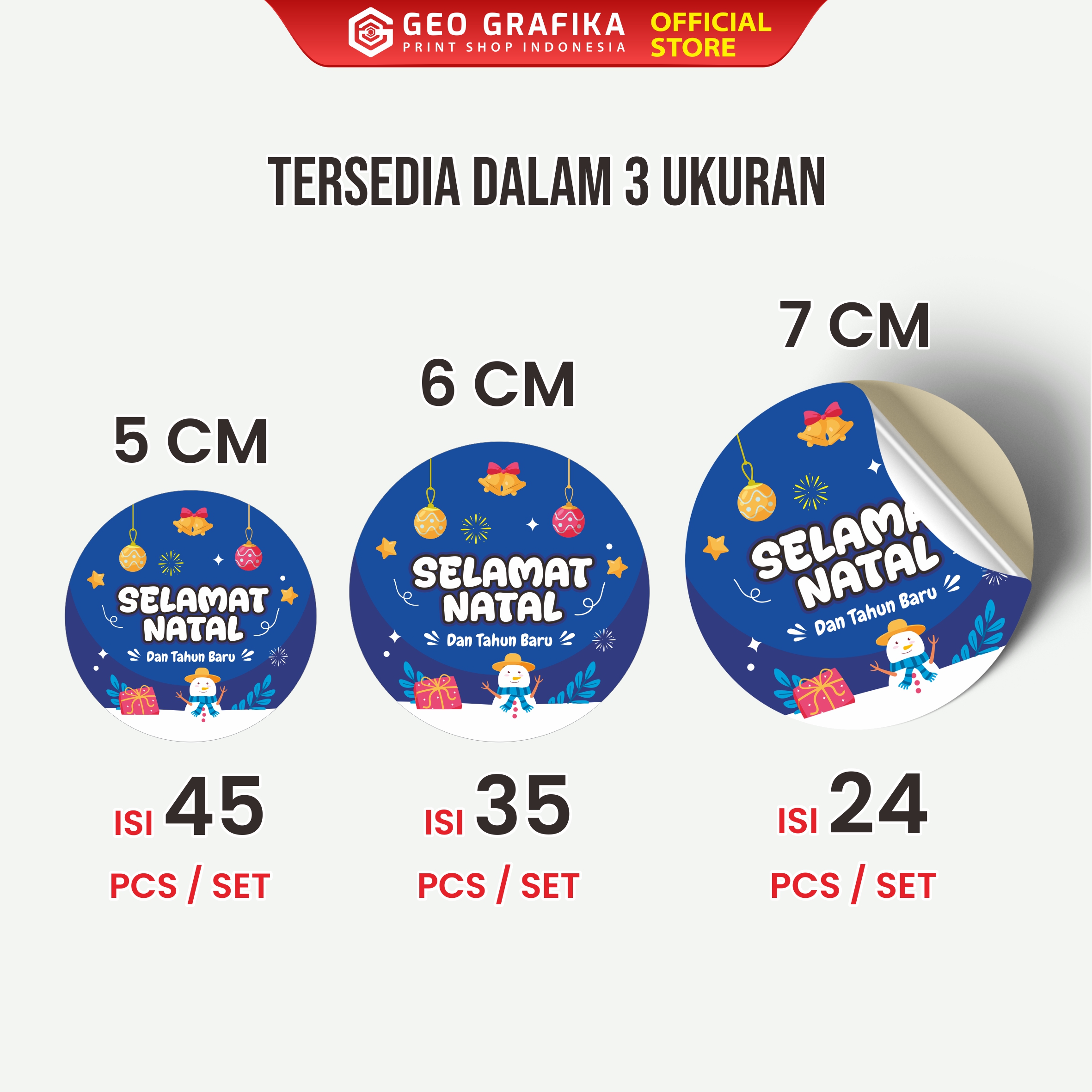 Stiker Hampers Natal Christmas - Geo Grafika