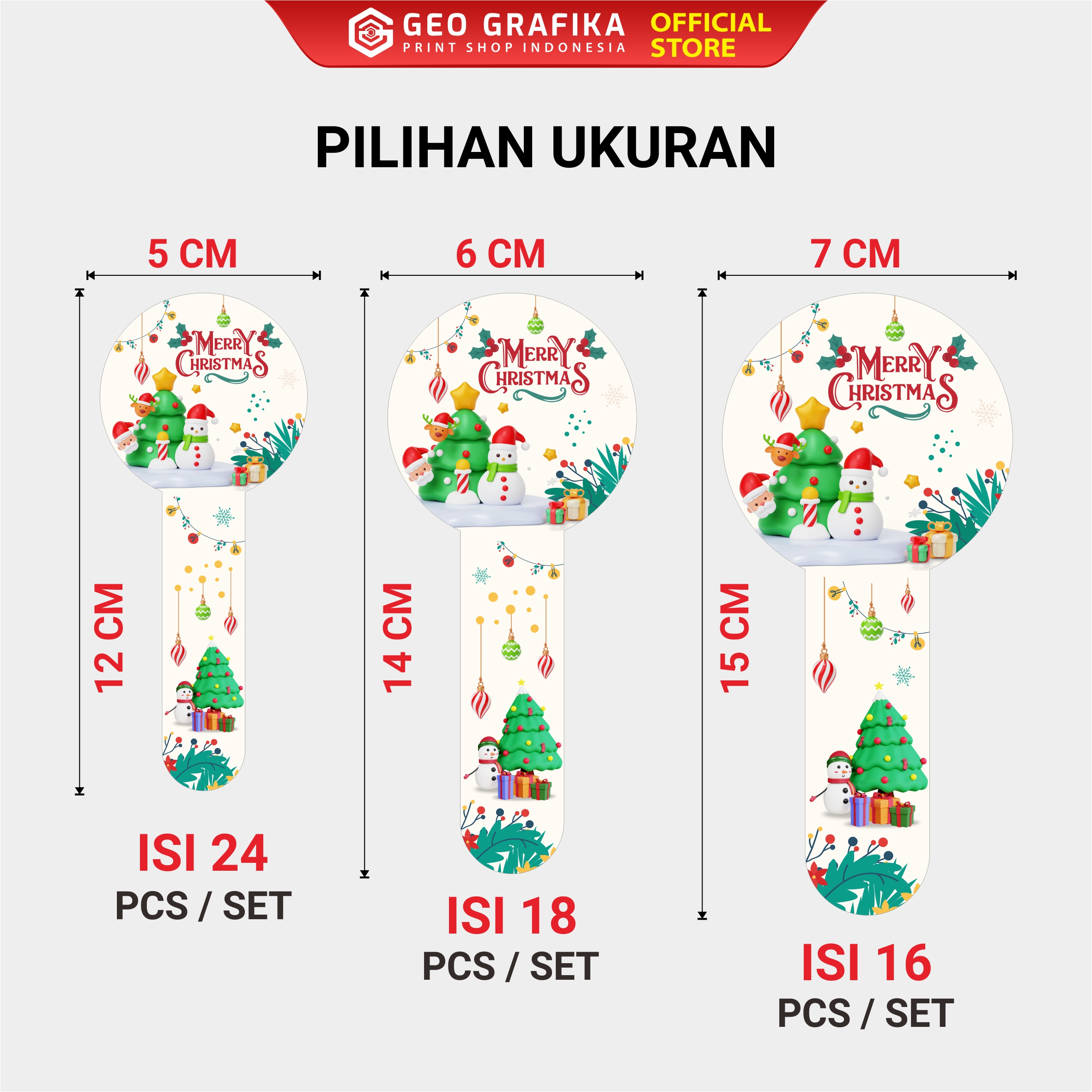 Stiker Seal Natal Christmas- Geo Grafika