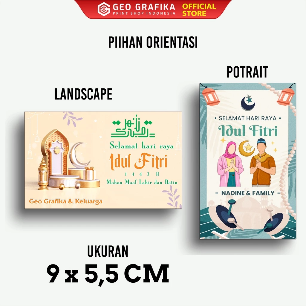 Kartu Ucapan Hari raya Lebaran Idul Fitri Parcel (isi 25 pcs)